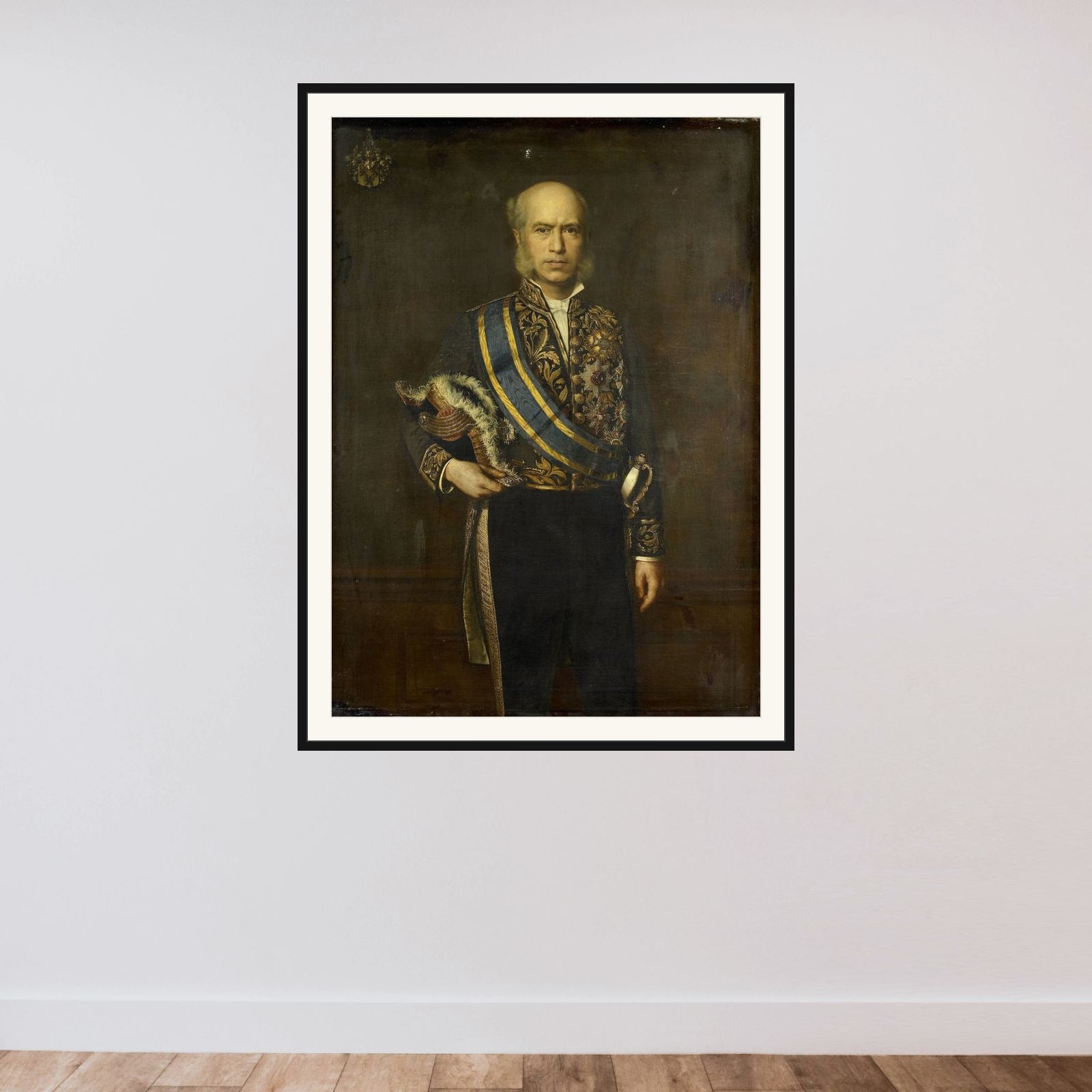 Johan Wilhelm van Lansberge (1830-1906). Gouverneur-generaal (1875-1880) framed — shown to scale