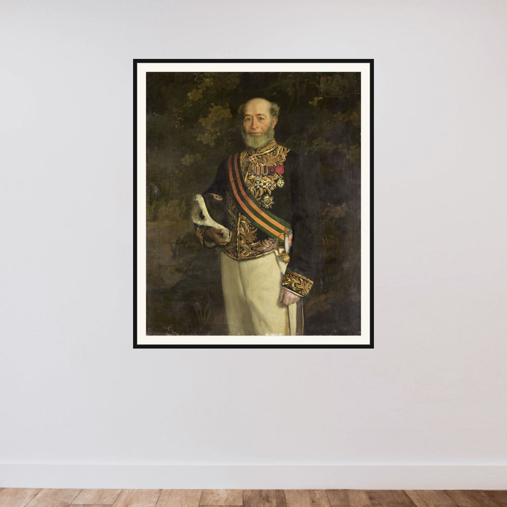 Frederik s'Jacob (1822-1901). Gouverneur-generaal (1880-84) framed — shown to scale