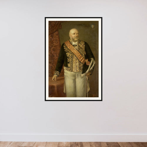 Cornelis Pijnacker Hordijk (1847-1908). Gouverneur-generaal (1888-93) framed — shown to scale