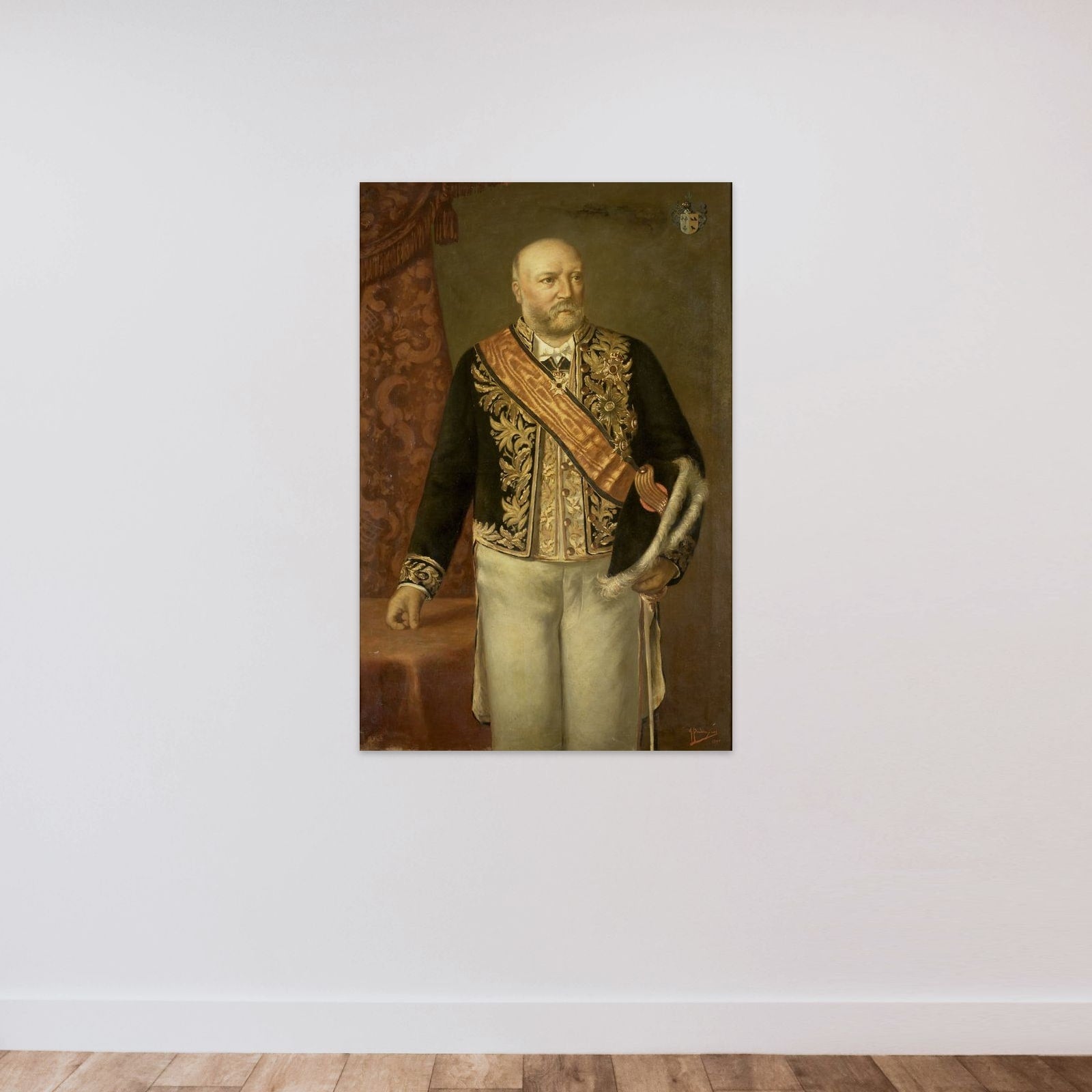 Cornelis Pijnacker Hordijk (1847-1908). Gouverneur-generaal (1888-93) unframed — shown to scale