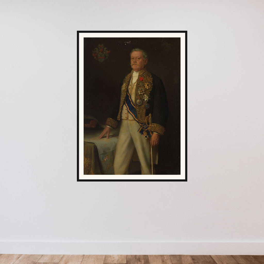 Carel Herman Aart van der Wijck (1840-1914). Gouverneur-generaal (1893-99) framed — shown to scale