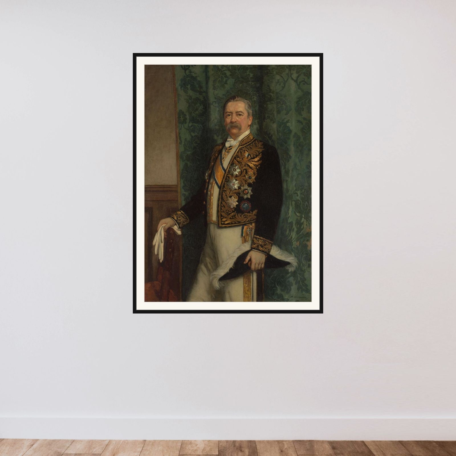 Willem Rooseboom (1843-1920). Gouverneur-generaal (1899-1904) framed — shown to scale
