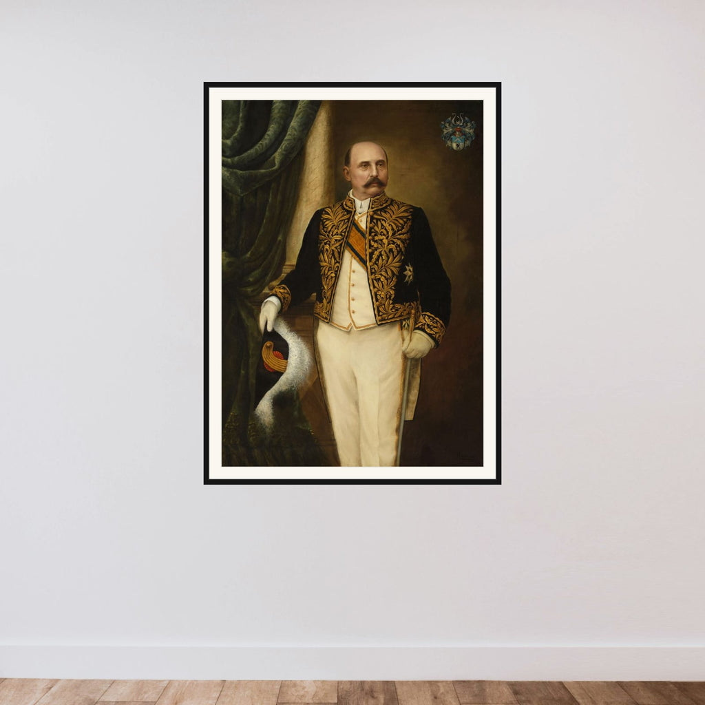 Johannes Benedictus van Heutsz (1851-1924). Gouverneur-generaal (1904-09) framed — shown to scale