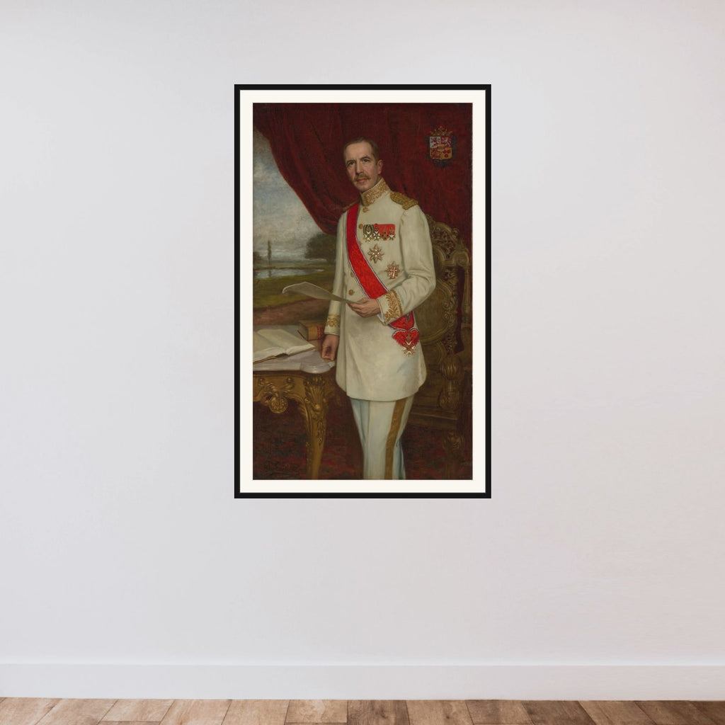 Johan Paul Graaf van Limburg Stirum (1873-1948). Gouverneur-generaal (1916-21) framed — shown to scale