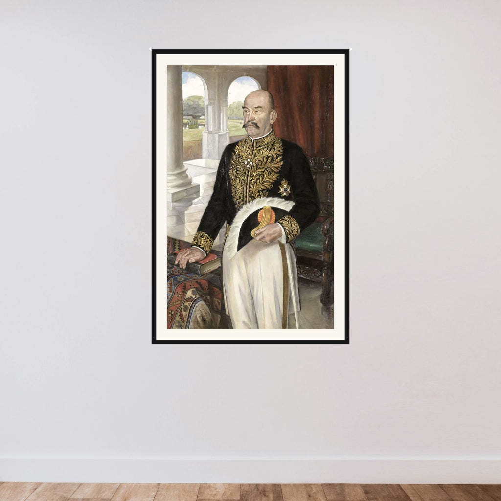 Dirk Fock (1858-1941). Gouverneur-generaal (1921-26) framed — shown to scale