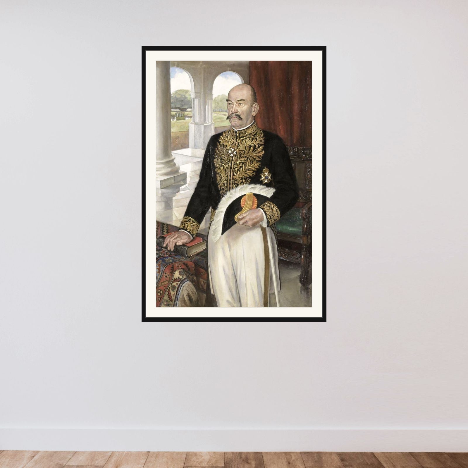 Dirk Fock (1858-1941). Gouverneur-generaal (1921-26) framed — shown to scale