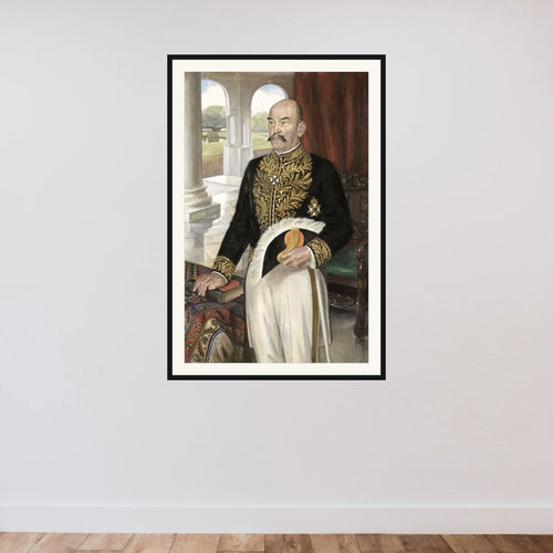 Dirk Fock (1858-1941). Gouverneur-generaal (1921-26) framed — shown to scale