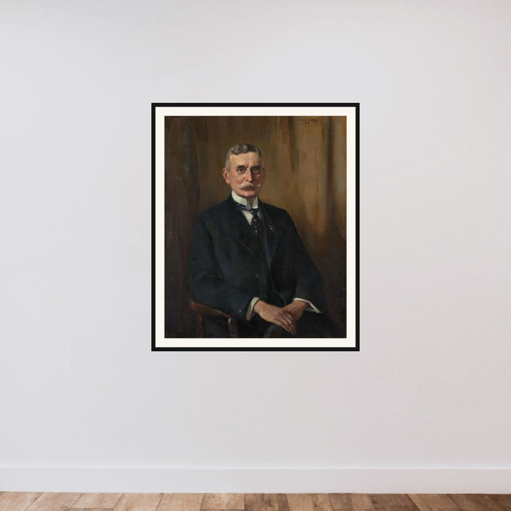 Jacob Christiaan Koningsberger (1867-1951). Chairman of the People's Council (1918-19) framed — shown to scale