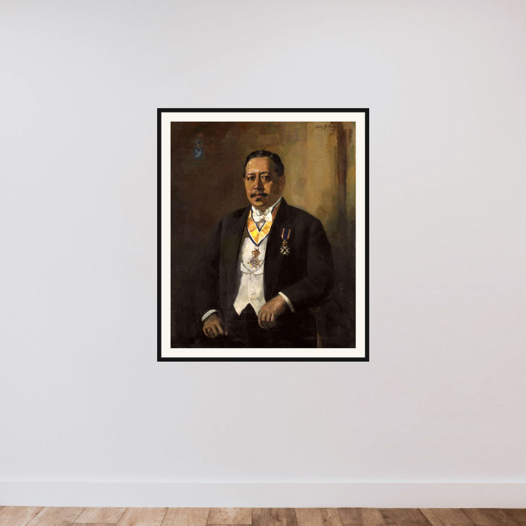 Willem Martinus Godfried Schumann (1877-1952). Voorzitter van de volksraad (1919-1925) framed — shown to scale