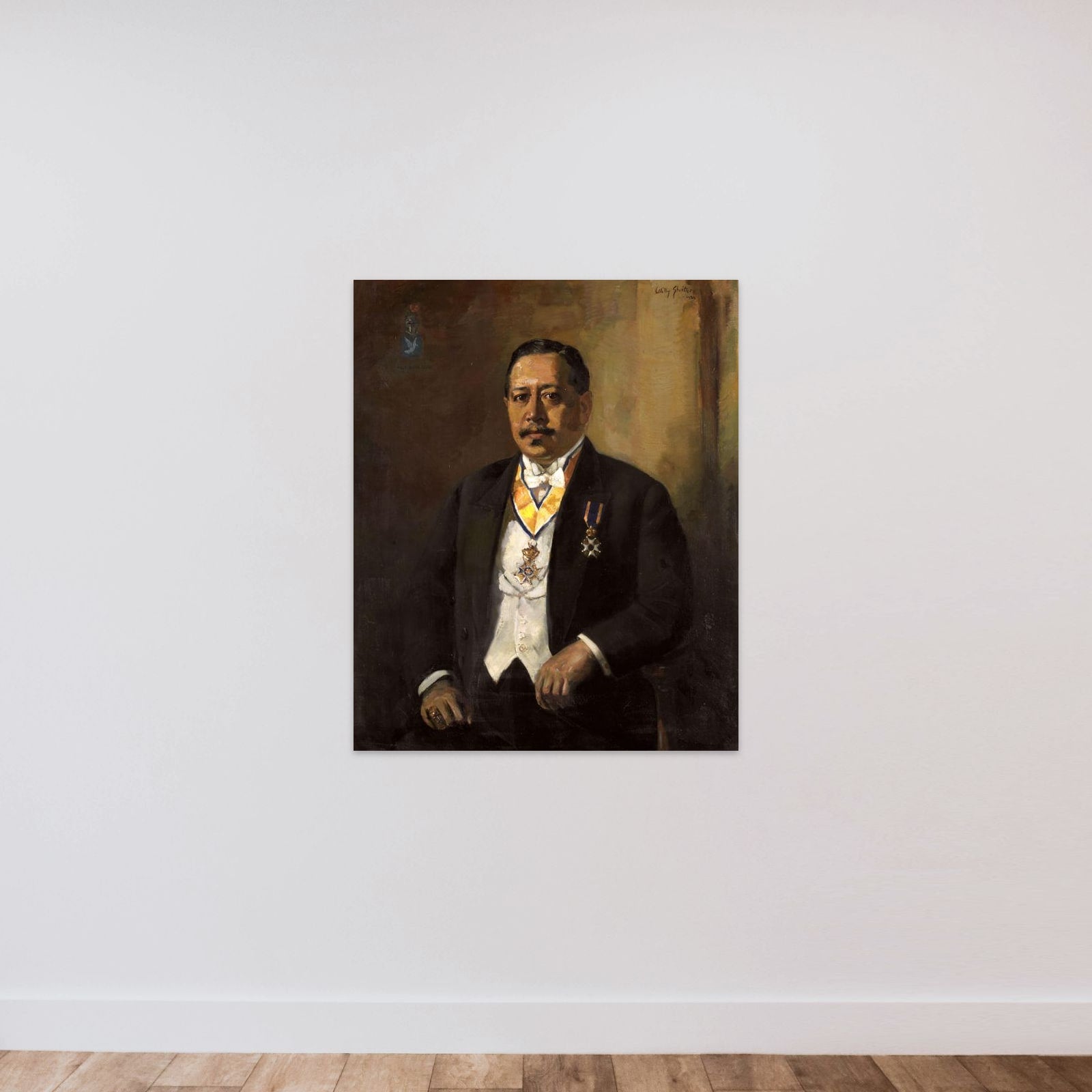 Willem Martinus Godfried Schumann (1877-1952). Voorzitter van de volksraad (1919-1925) unframed — shown to scale