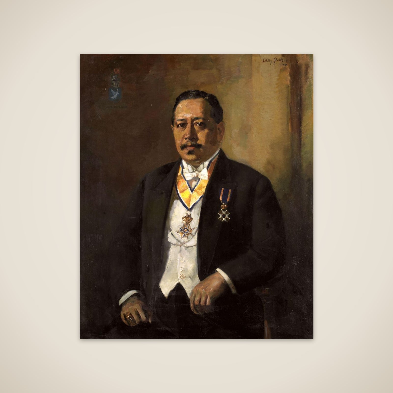 Willem Martinus Godfried Schumann (1877-1952). Voorzitter van de volksraad (1919-1925) unframed print