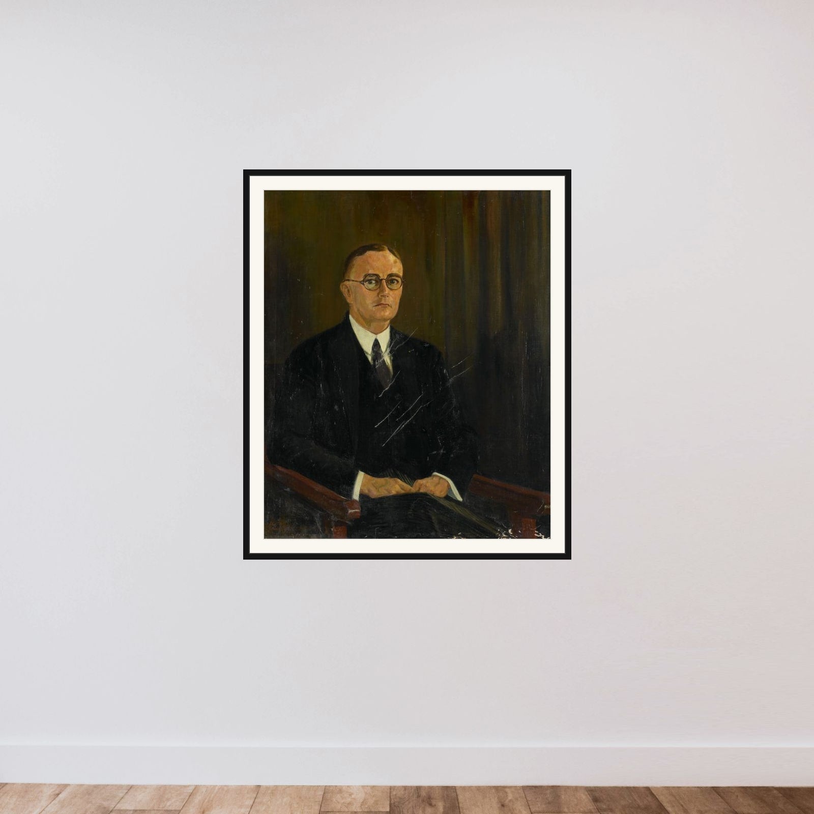 Jan Willem Meyer Ranneft (1887-1968). Voorzitter van de volksraad (1929-33) framed — shown to scale