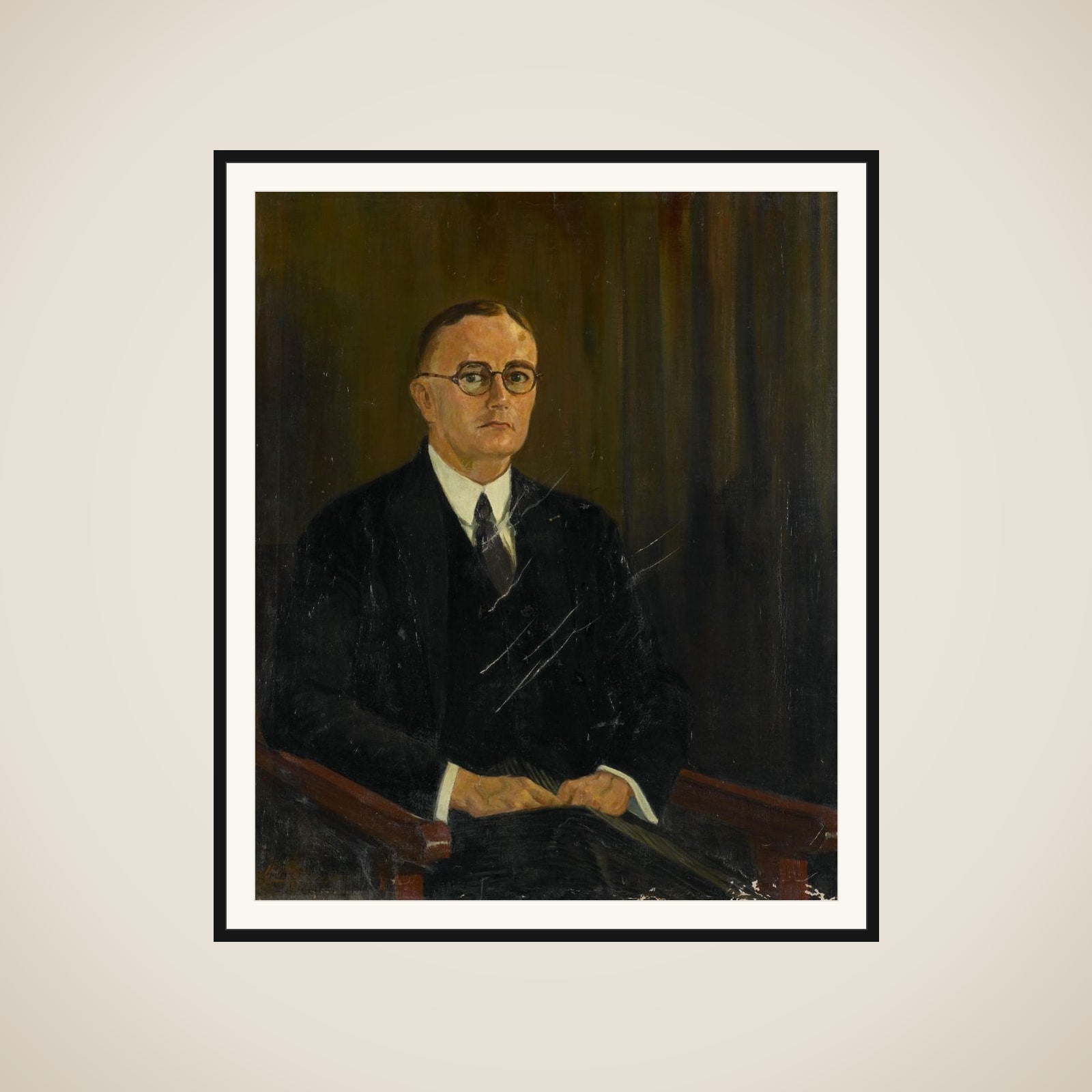 Jan Willem Meyer Ranneft (1887-1968). Voorzitter van de volksraad (1929-33) framed