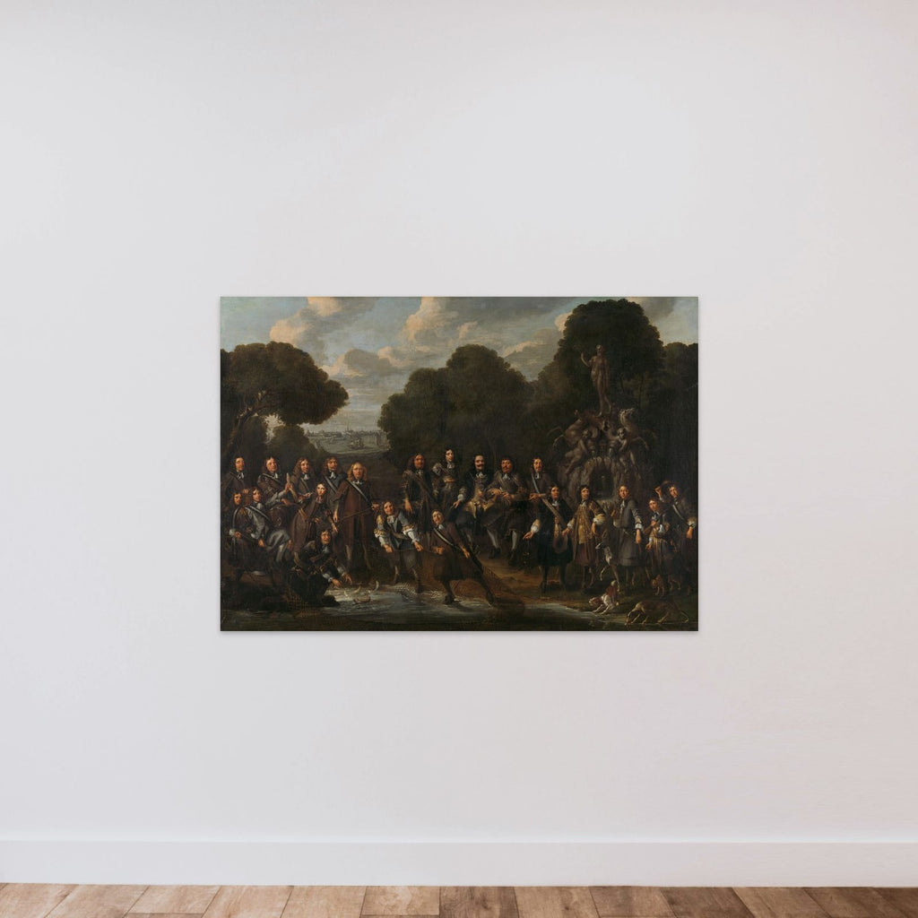 Allegory of the Revival of the Dutch Herring Fishery after the Second Anglo-Dutch War (1665-67) unframed — shown to scale