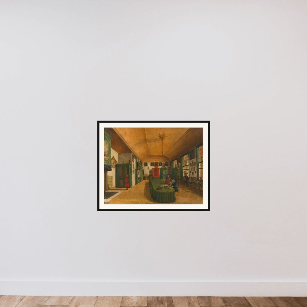 The Hall of the Artistic Society 'Kunst wordt door Arbeid verkregen' (Art is Acquired through Labor) in Leiden framed — shown to scale