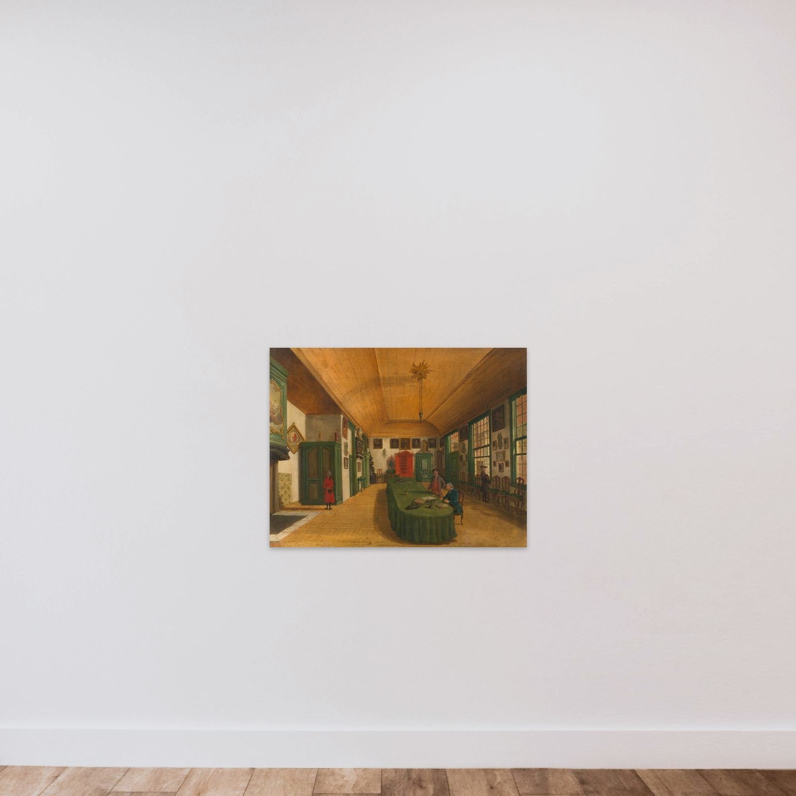 The Hall of the Artistic Society 'Kunst wordt door Arbeid verkregen' (Art is Acquired through Labor) in Leiden unframed — shown to scale