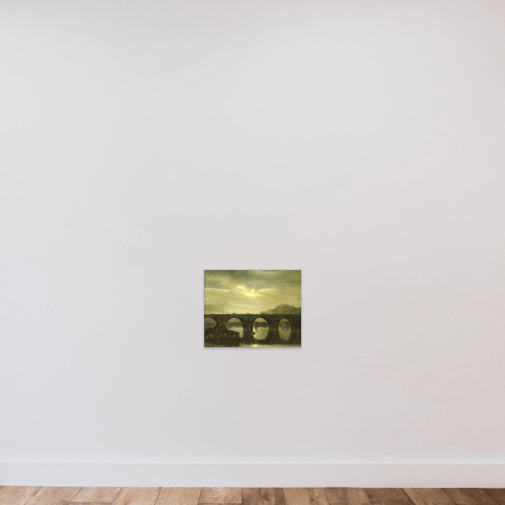 One of the Bridges over the Seine, Paris, in the Moonlight unframed — shown to scale