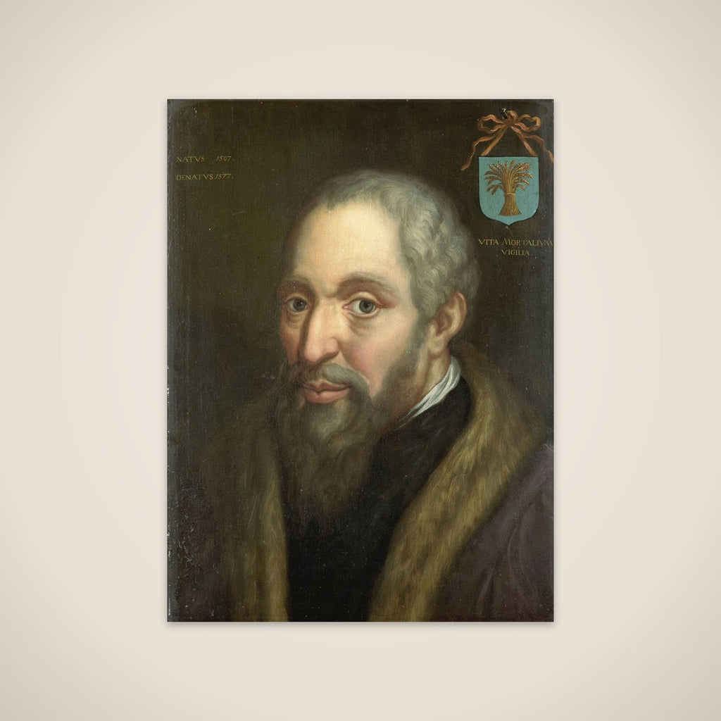 Portrait of Viglius ab Zuichemus, Frisian Jurist, President of the Privy Council and Member of the Council of State unframed print