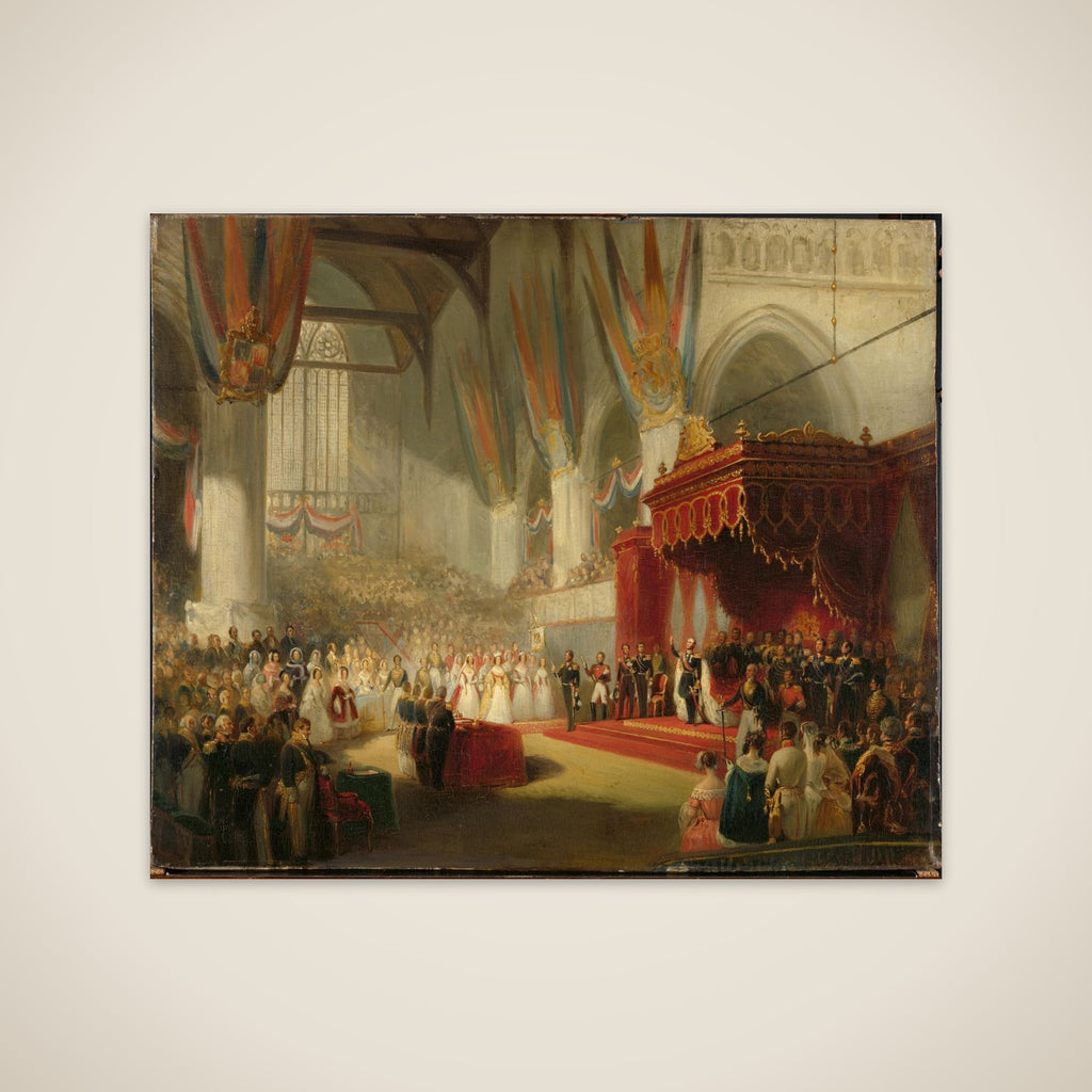 The Inauguration of King William II in the Nieuwe Kerk in Amsterdam on 28 November 1840 unframed print