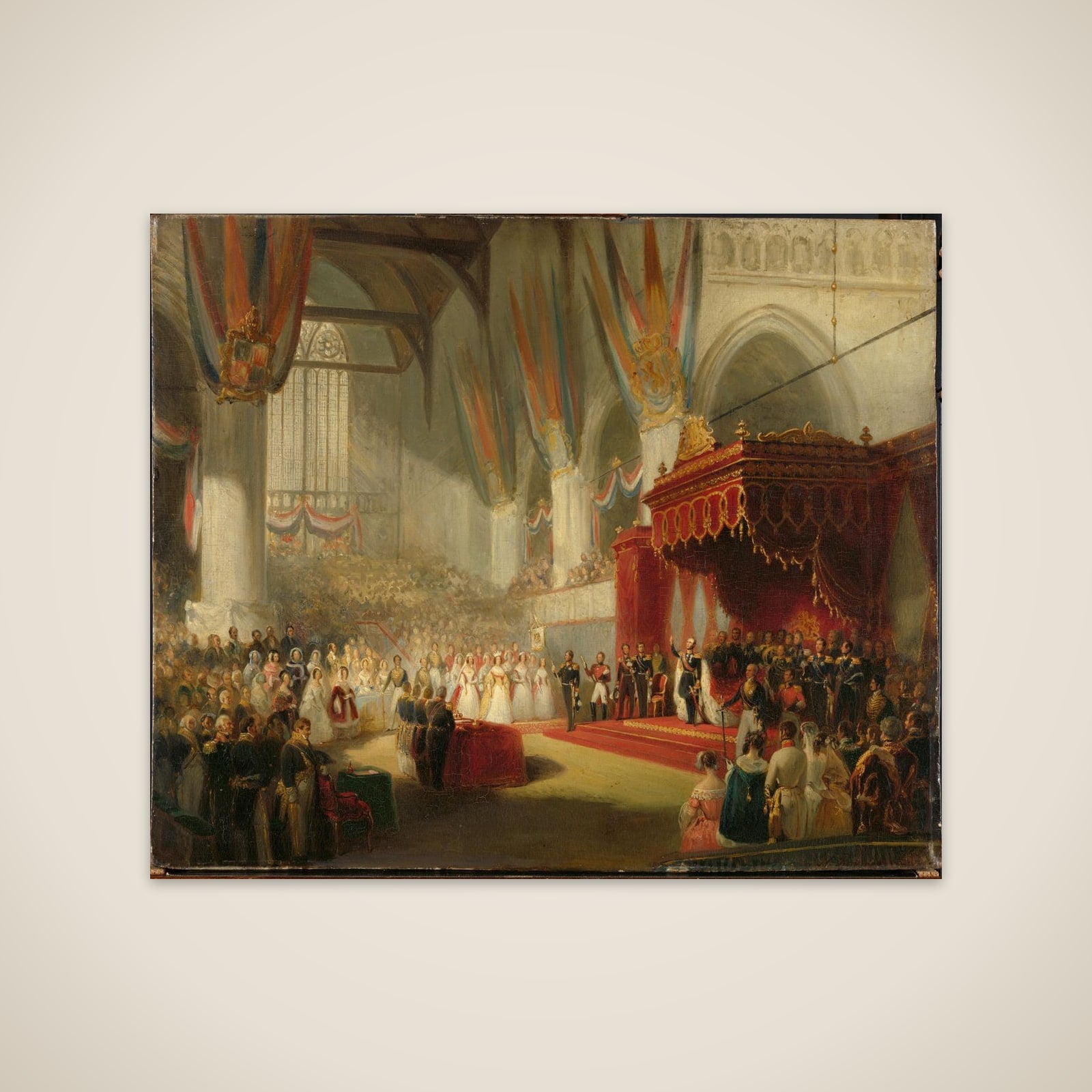 The Inauguration of King William II in the Nieuwe Kerk in Amsterdam on 28 November 1840 unframed print