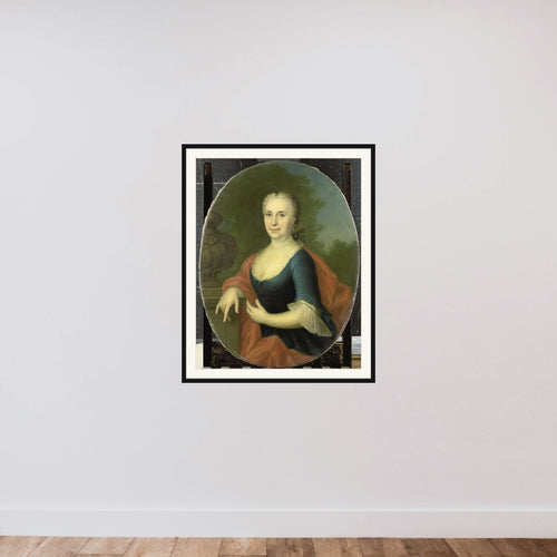 Cornelia van Schuylenburgh (1703-84), Wife of Diederik van Bleyswijk framed — shown to scale
