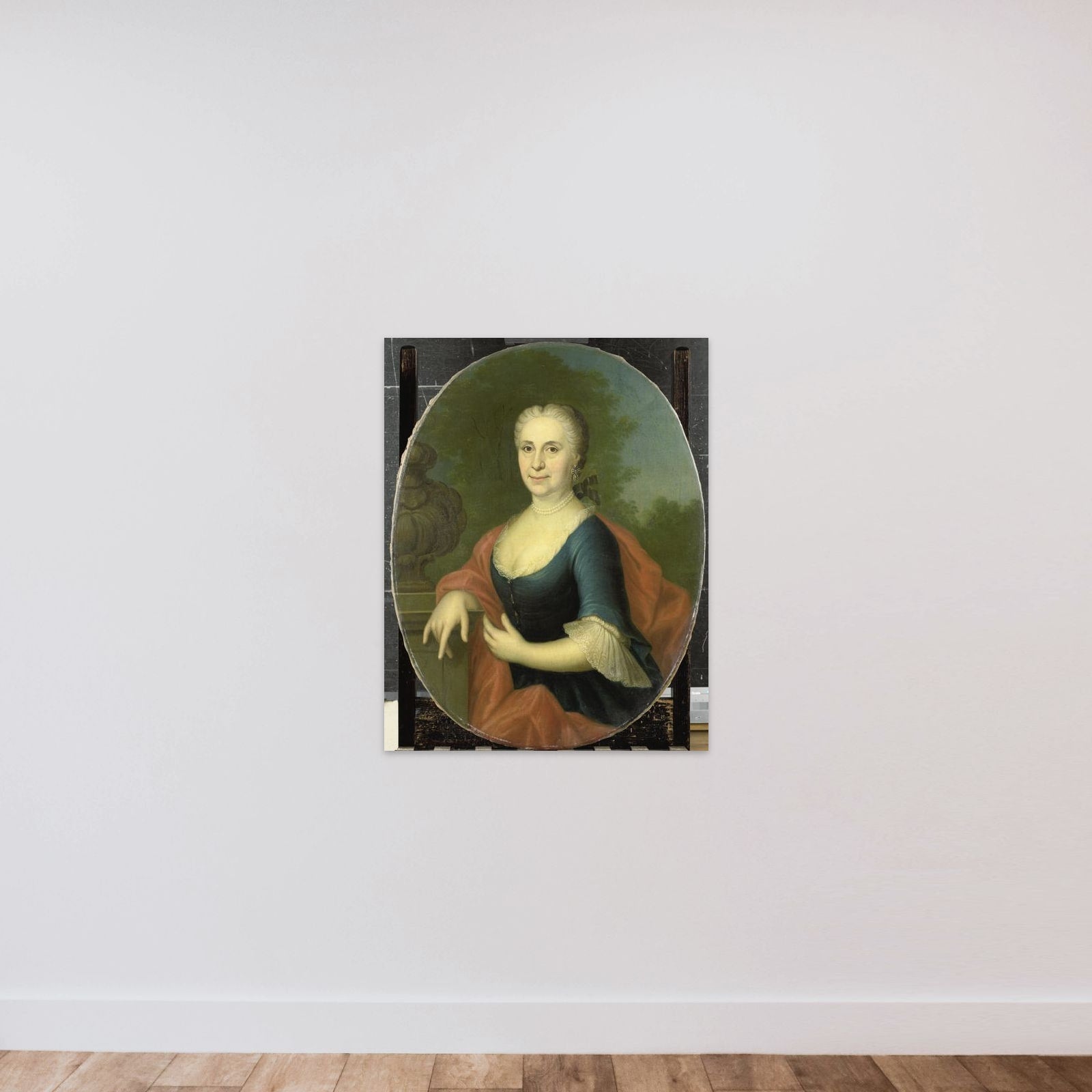 Cornelia van Schuylenburgh (1703-84), Wife of Diederik van Bleyswijk unframed — shown to scale