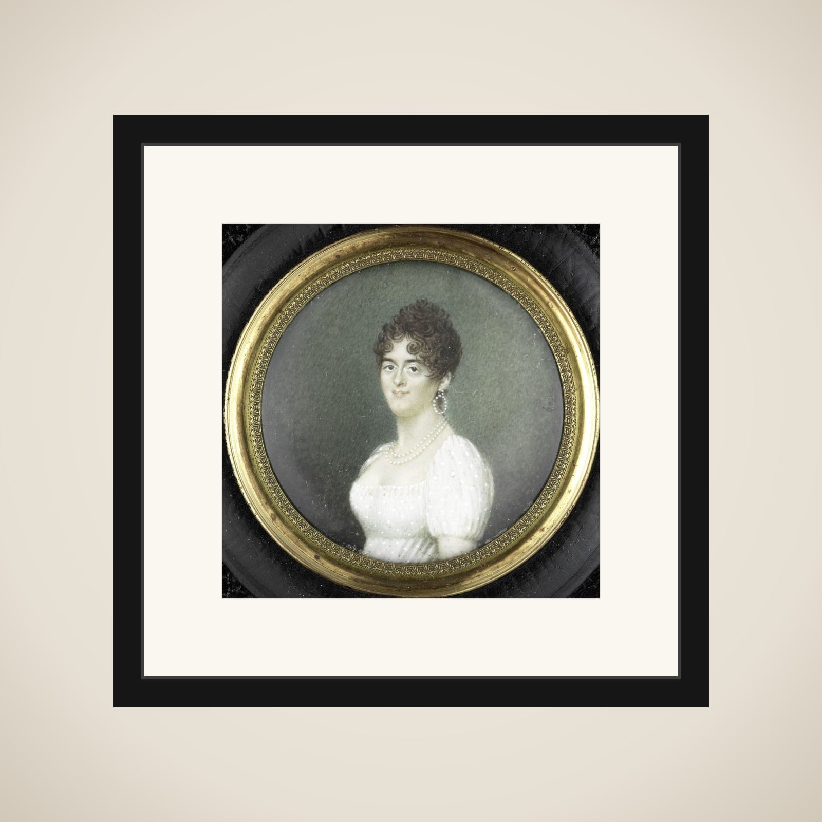 Portrait of Maria Cornelia Pull (d 1809). Wife of Gerrit Jan van Houten framed
