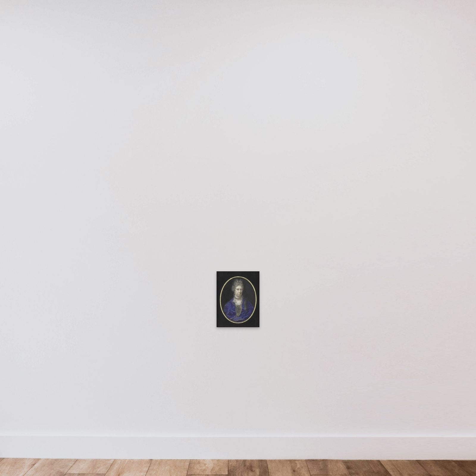 Portrait of een vrouw unframed — shown to scale