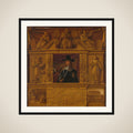 Portrait of Charles I, King of England, in a Frame with Allegorical Figures and Historical Representations framed