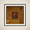 Portrait of Oliver Cromwell, in a Frame with Allegorical Figures and Historical Representations framed