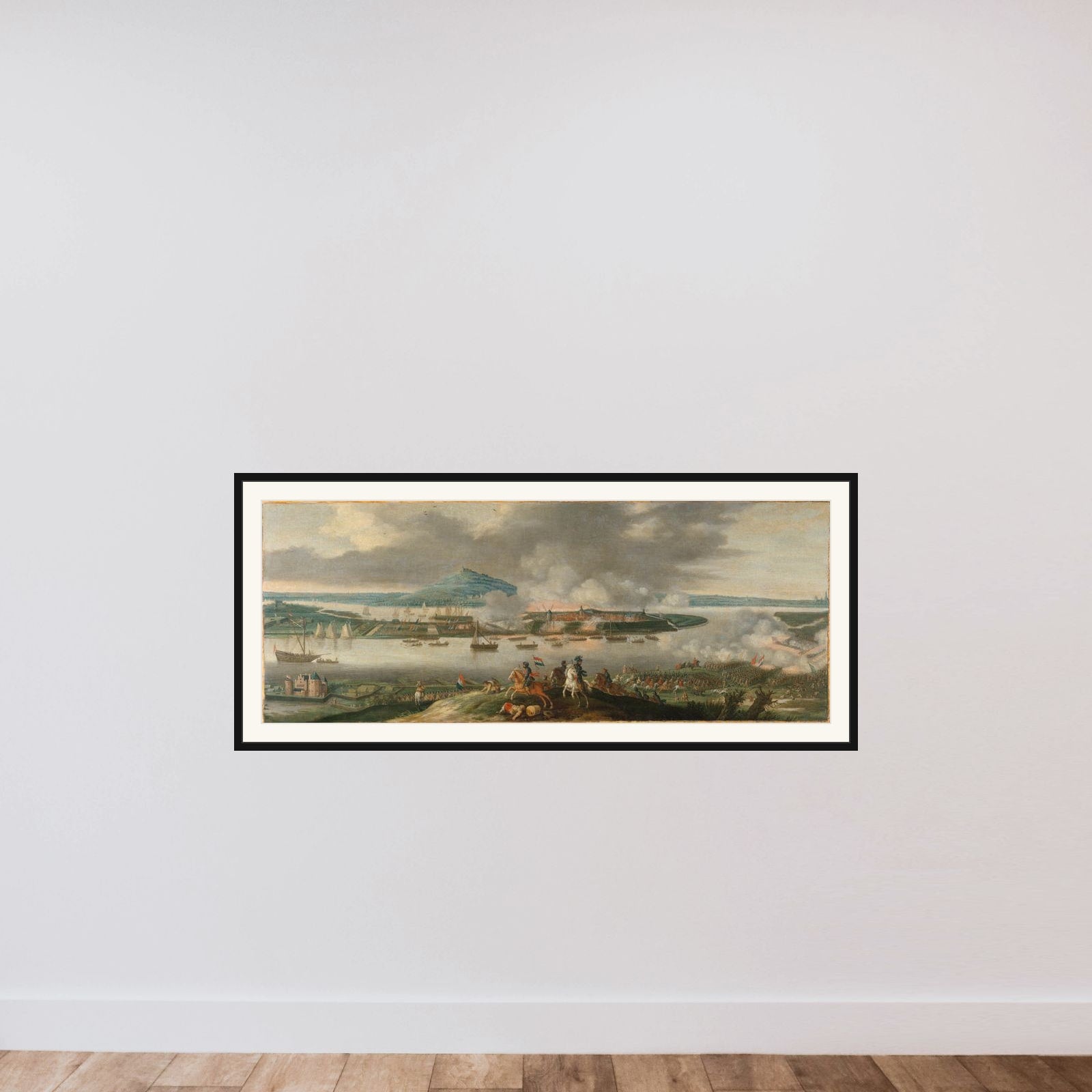 Frederik Hendrik Besieging Schenkenschans, April 1636 framed — shown to scale
