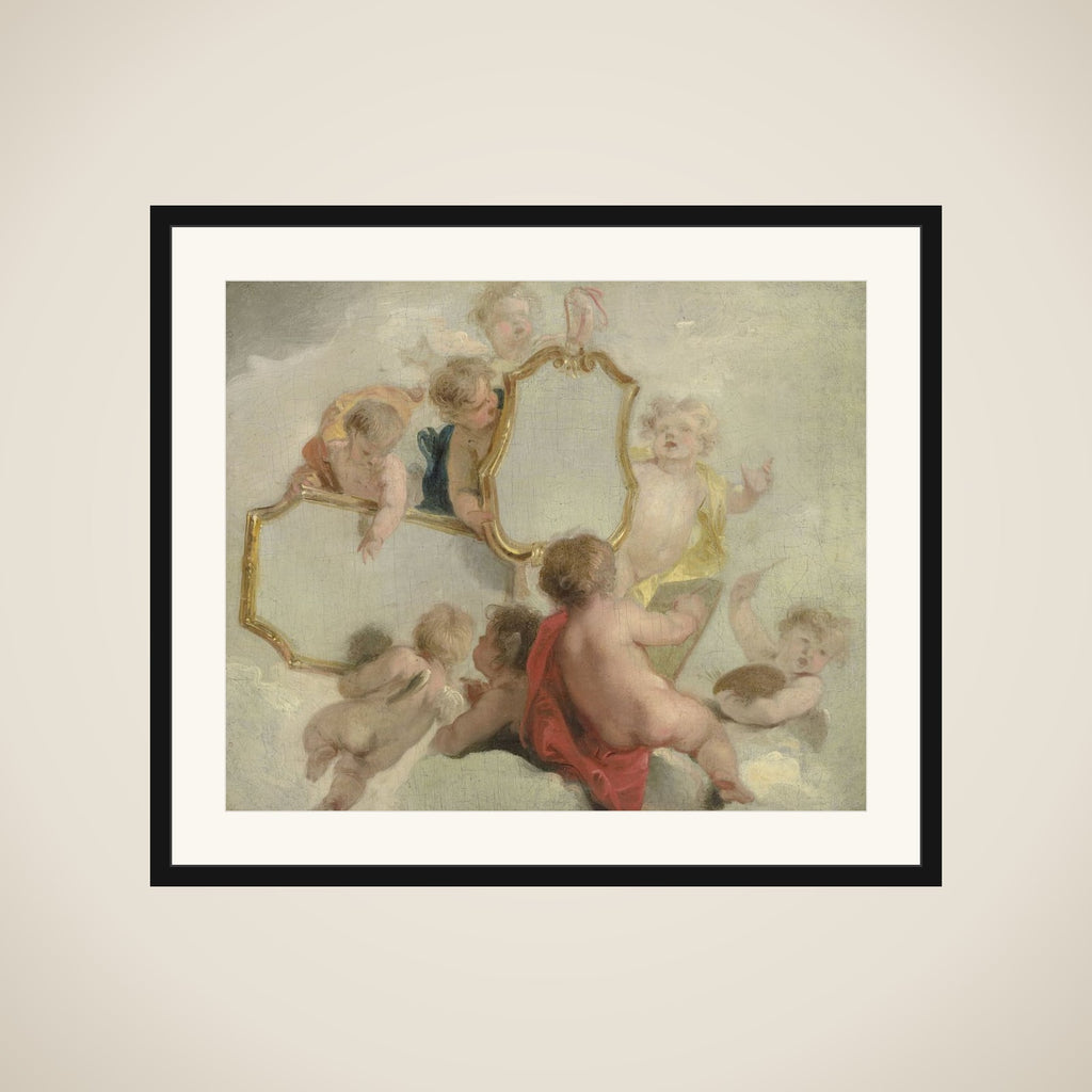 Putti with Mirrors framed