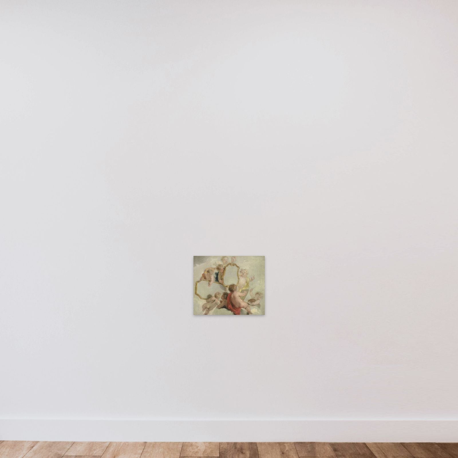 Putti with Mirrors unframed — shown to scale
