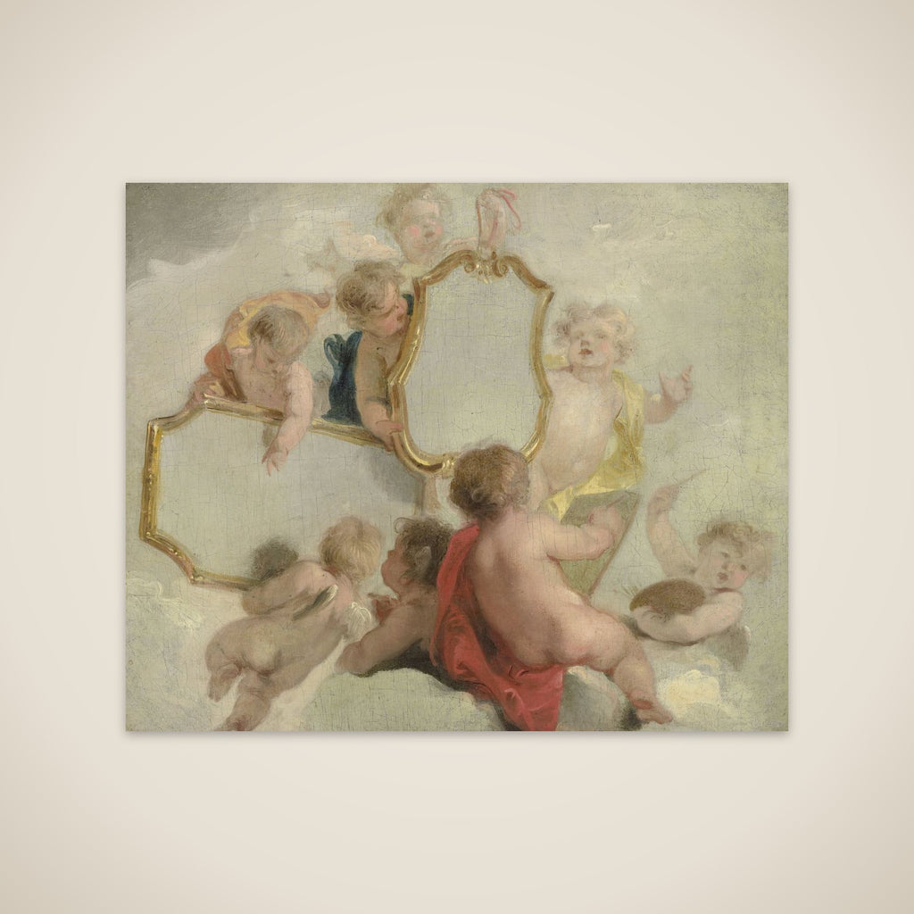 Putti with Mirrors unframed print