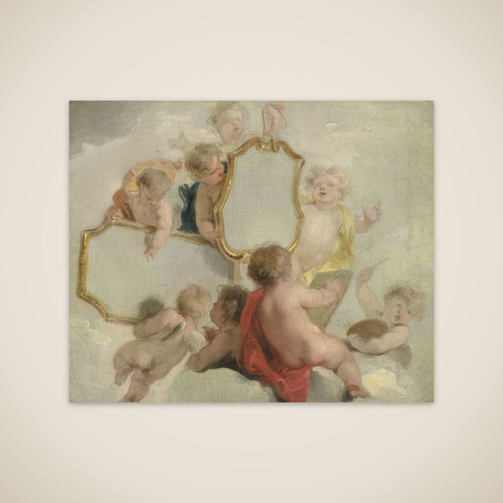 Putti with Mirrors unframed print