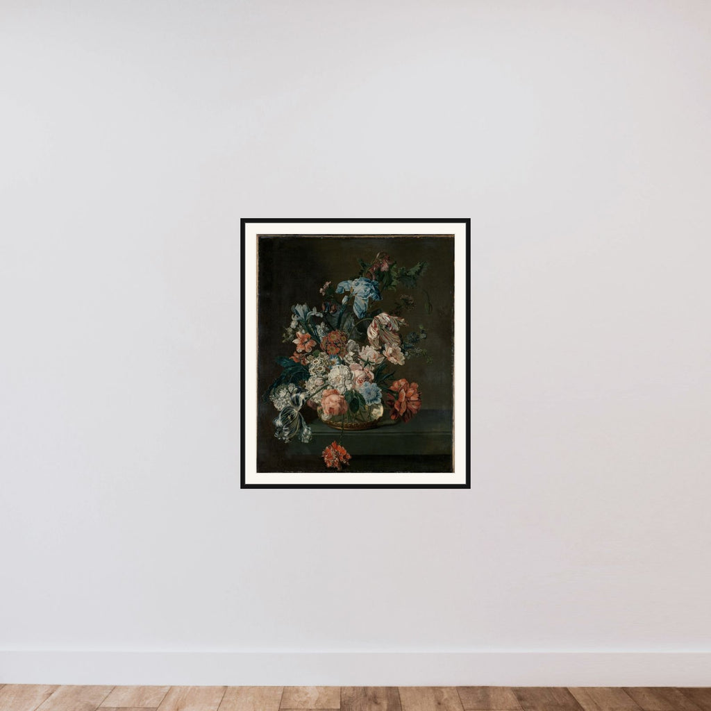 Still Life with Flowers framed — shown to scale