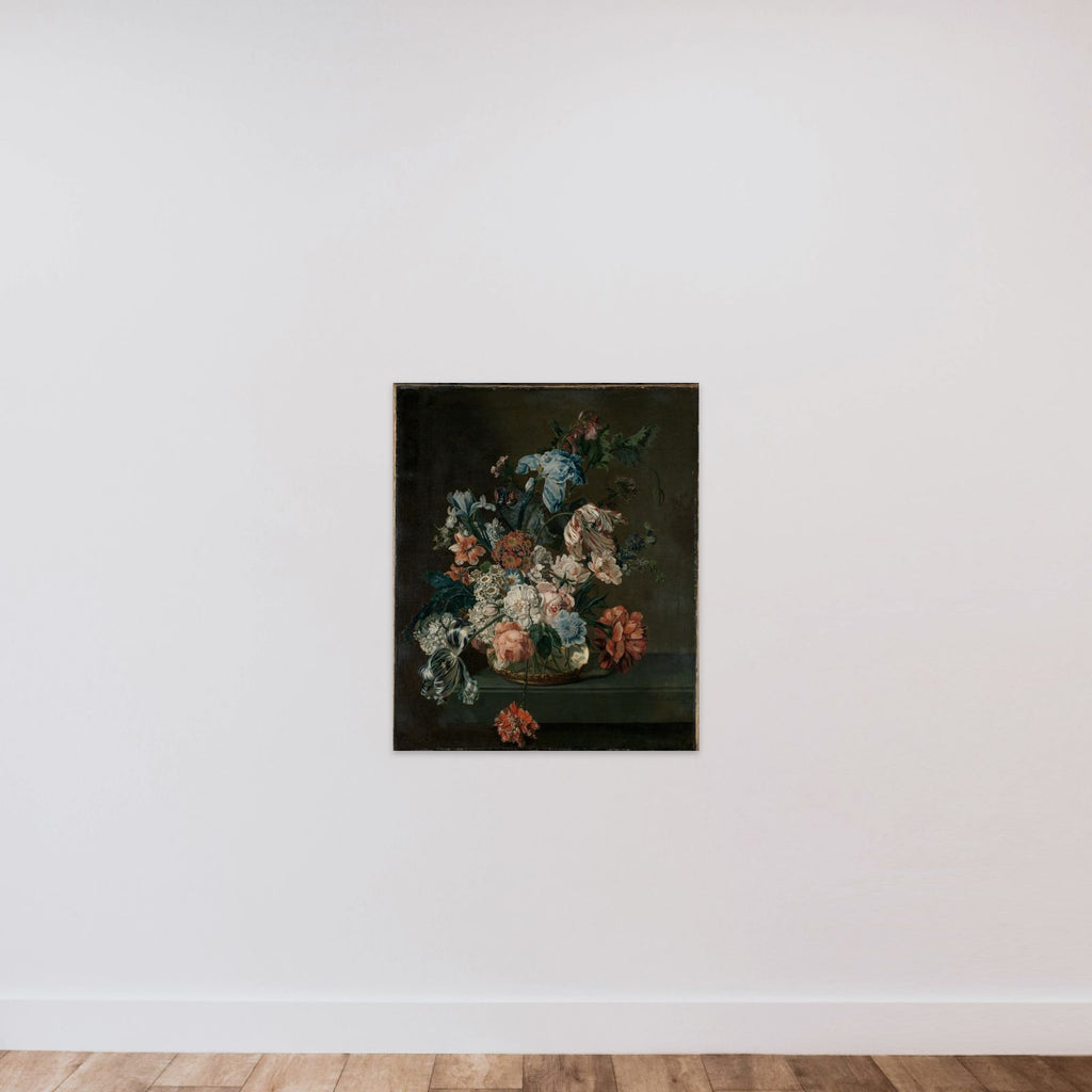 Still Life with Flowers unframed — shown to scale
