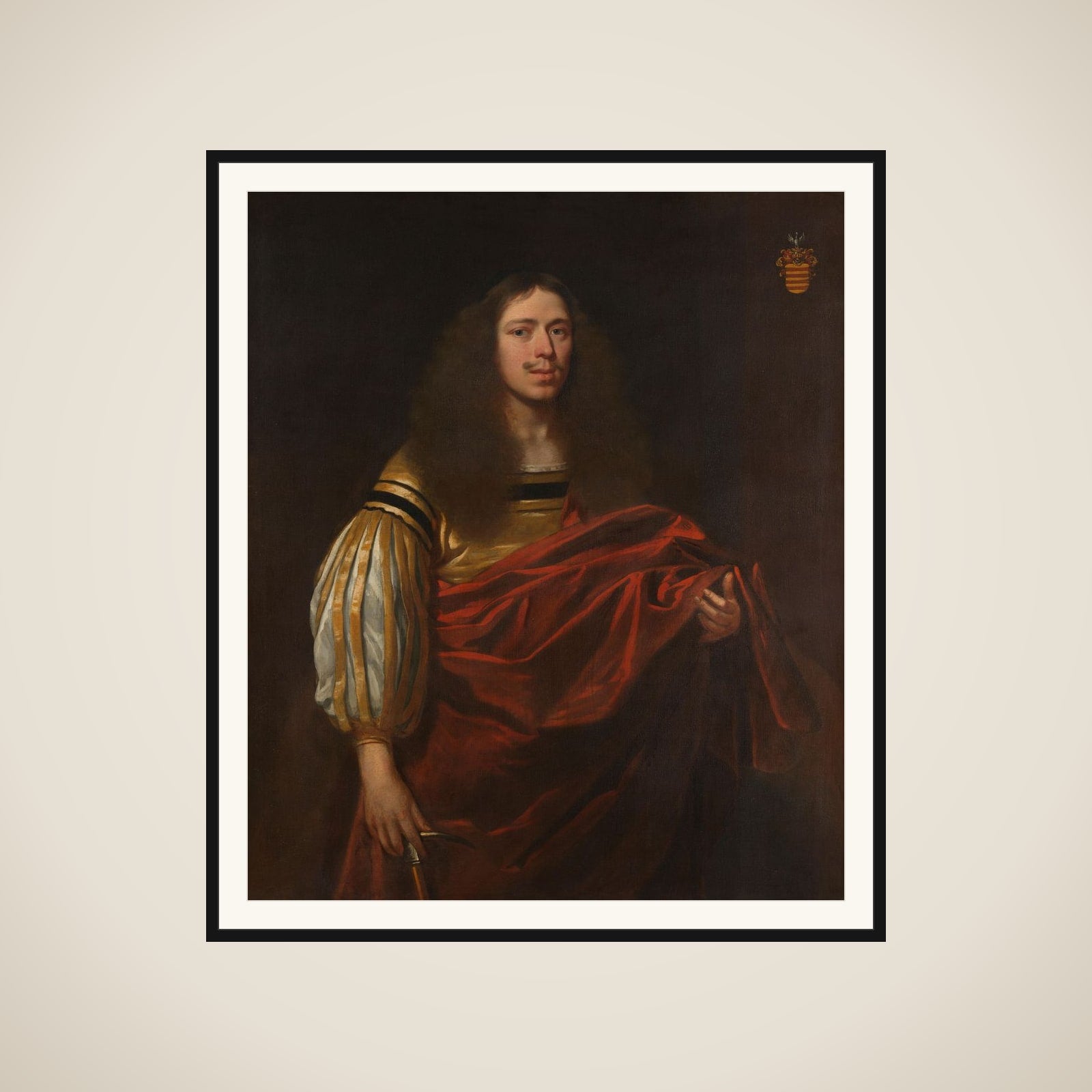 Portrait of Johan Servaes van Limburg (1632-1698) framed