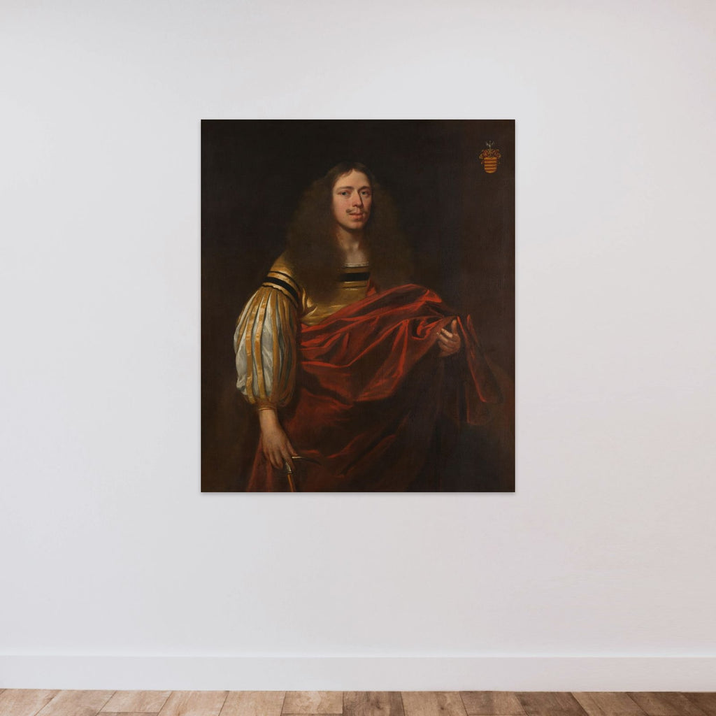 Portrait of Johan Servaes van Limburg (1632-1698) unframed — shown to scale
