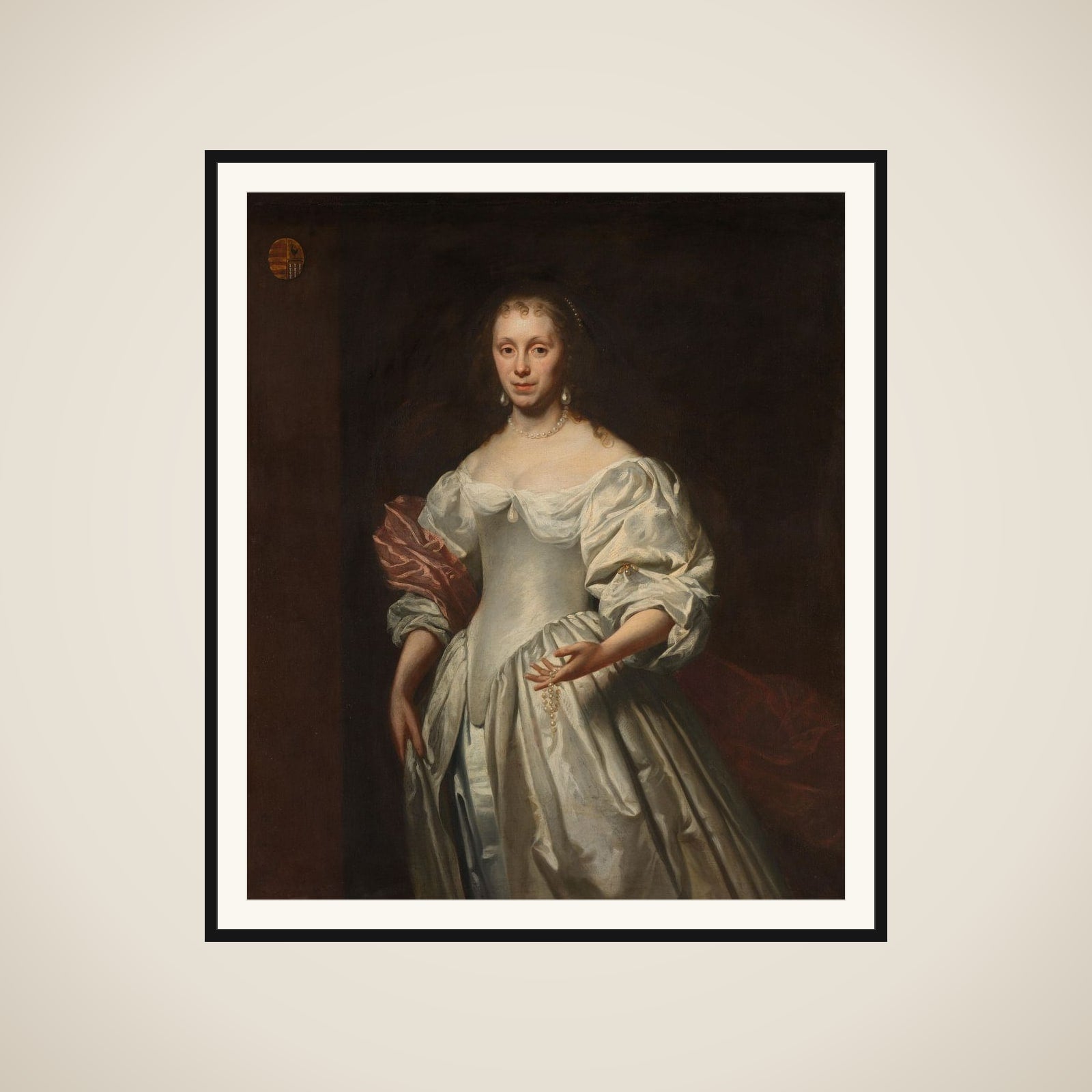 Portrait of Cornelia Craen van Haeften (1622-1678) framed