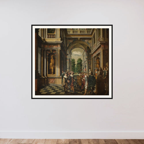 A Seven-Part Decorative Sequence: A Gallery framed — shown to scale