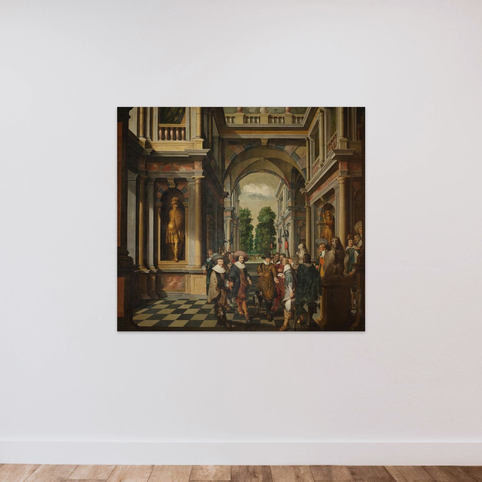 A Seven-Part Decorative Sequence: A Gallery unframed — shown to scale