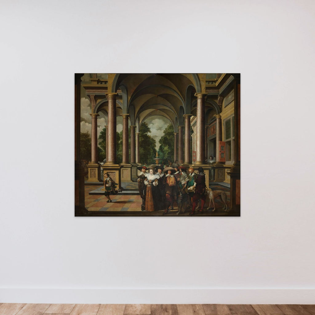 Gallery of a Palace with Ornamental Architecture and Columns unframed — shown to scale