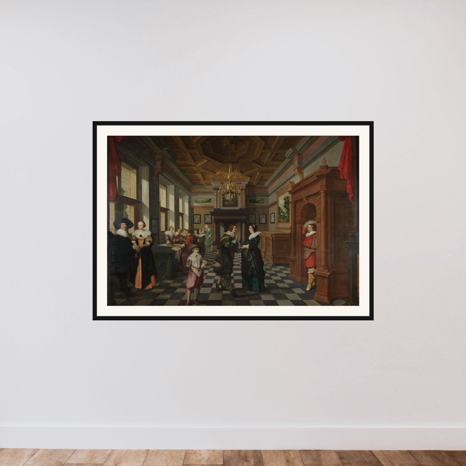 A Seven-Part Decorative Sequence: An Interior framed — shown to scale