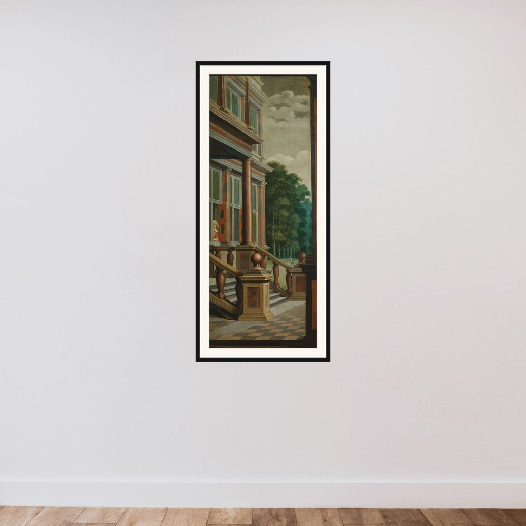 A Seven-Part Decorative Sequence: An Outdoor Stairway framed — shown to scale