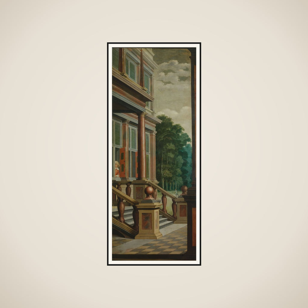 A Seven-Part Decorative Sequence: An Outdoor Stairway framed