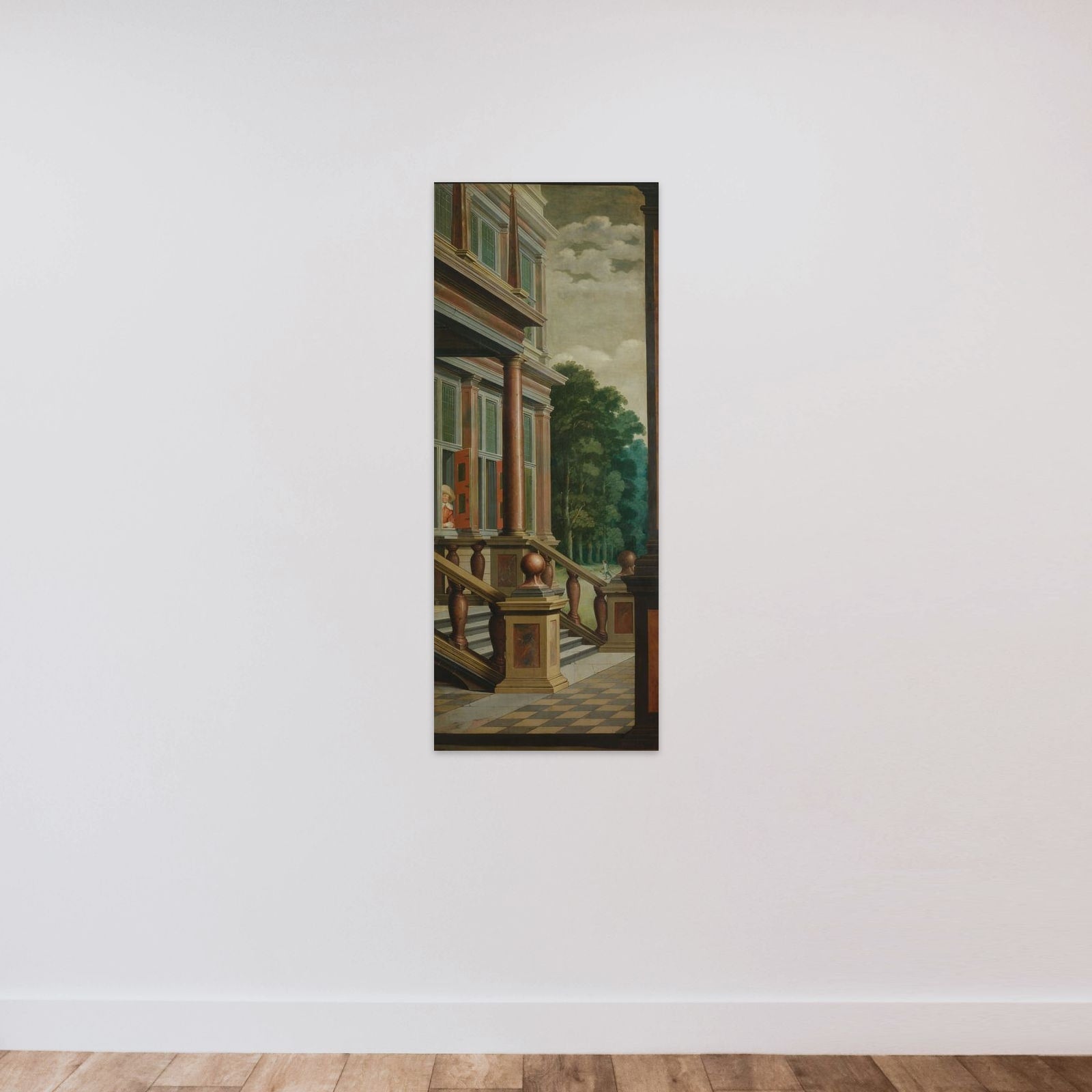 A Seven-Part Decorative Sequence: An Outdoor Stairway unframed — shown to scale