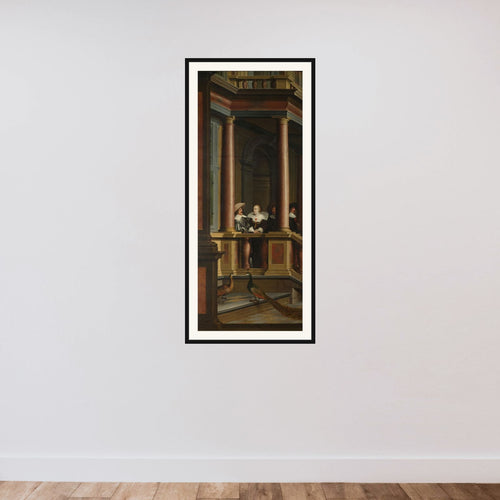 A Seven-Part Decorative Sequence: An Outdoor Stairway framed — shown to scale