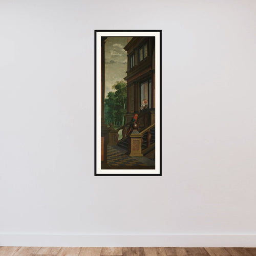 A Seven-Part Decorative Sequence: An Outdoor Stairway framed — shown to scale