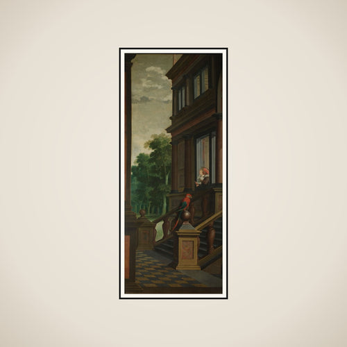 A Seven-Part Decorative Sequence: An Outdoor Stairway framed